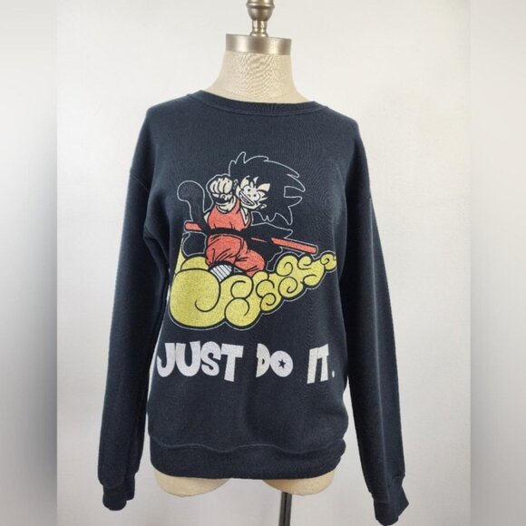 Gildan Unisex Black Dragon Ball Z Goku Sweatshirt, size Small - Picture 1 of 8